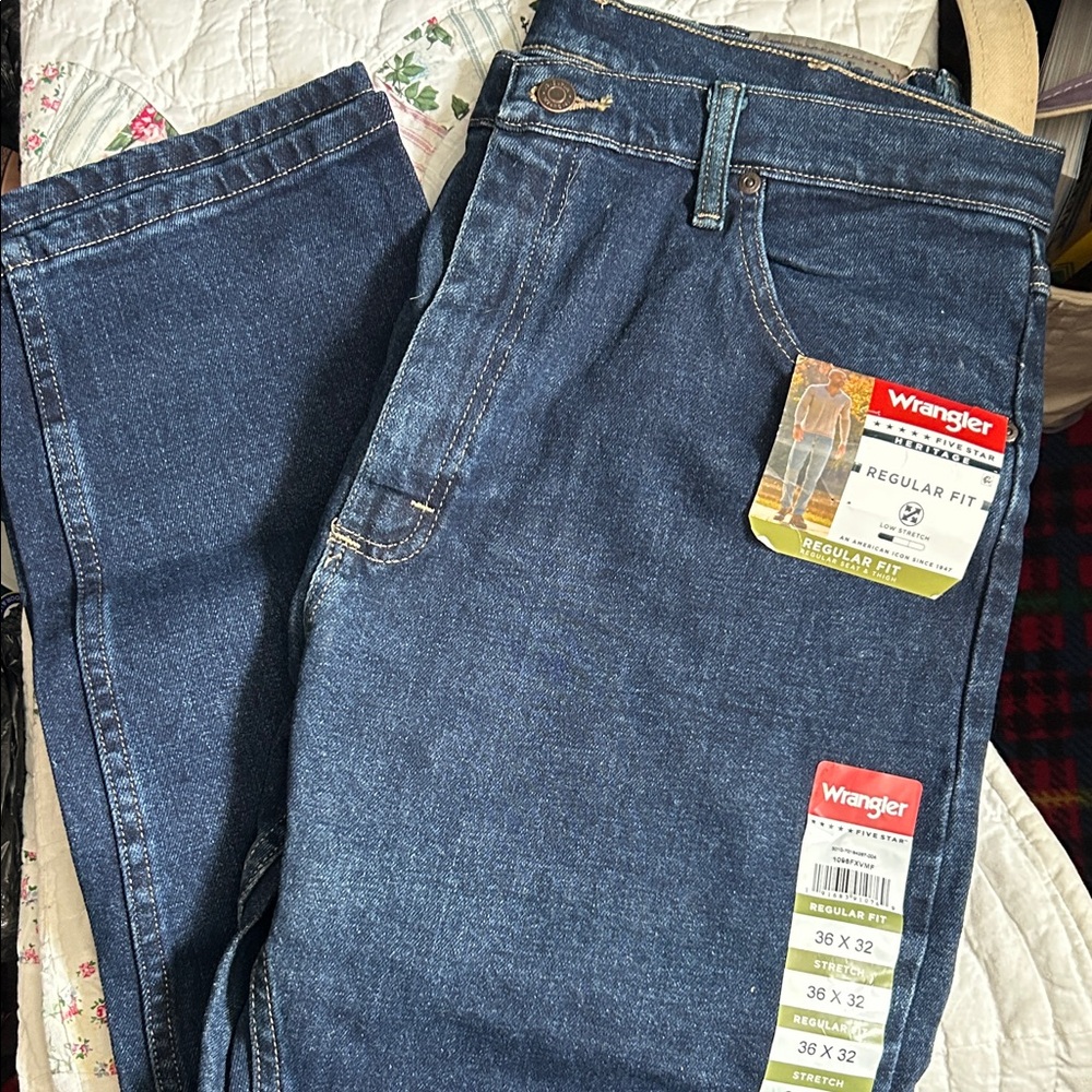 Wrangler Blue Regular Fit Jeans with Tags